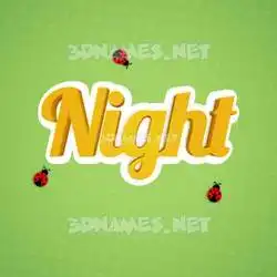 night in Ladybugs style - 3D name wallpaper