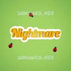 nightmare in Ladybugs style - 3D name wallpaper