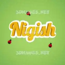 nigish in Ladybugs style - 3D name wallpaper