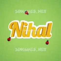 nihal in Ladybugs style - 3D name wallpaper