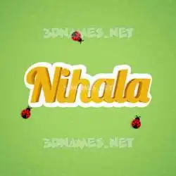 nihala in Ladybugs style - 3D name wallpaper