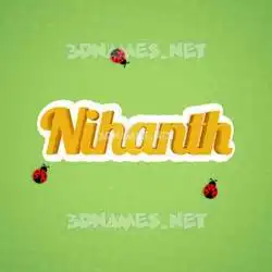 nihanth in Ladybugs style - 3D name wallpaper