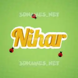 nihar in Ladybugs style - 3D name wallpaper