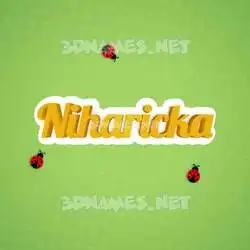 niharicka in Ladybugs style - 3D name wallpaper