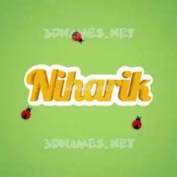 niharik in Ladybugs style - 3D name wallpaper