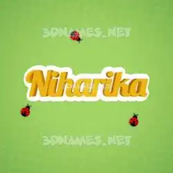 niharika in Ladybugs style - 3D name wallpaper