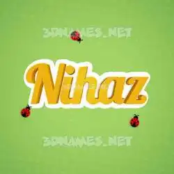 nihaz in Ladybugs style - 3D name wallpaper
