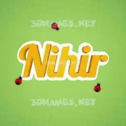 nihir in Ladybugs style - 3D name wallpaper