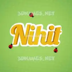 nihit in Ladybugs style - 3D name wallpaper