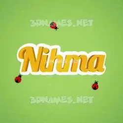nihma in Ladybugs style - 3D name wallpaper