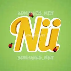 nii in Ladybugs style - 3D name wallpaper