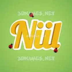 niil in Ladybugs style - 3D name wallpaper