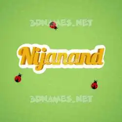 nijanand in Ladybugs style - 3D name wallpaper