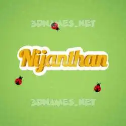 nijanthan in Ladybugs style - 3D name wallpaper