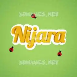 nijara in Ladybugs style - 3D name wallpaper