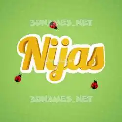 nijas in Ladybugs style - 3D name wallpaper