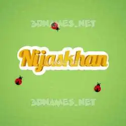 nijaskhan in Ladybugs style - 3D name wallpaper