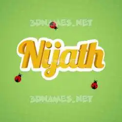 nijath in Ladybugs style - 3D name wallpaper