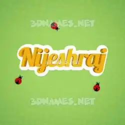 nijeshraj in Ladybugs style - 3D name wallpaper