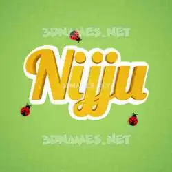 nijju in Ladybugs style - 3D name wallpaper