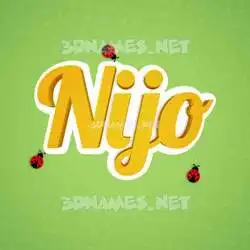 nijo in Ladybugs style - 3D name wallpaper