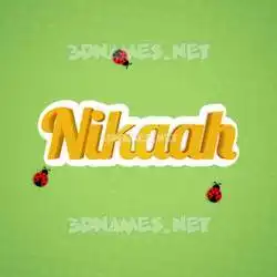 nikaah in Ladybugs style - 3D name wallpaper