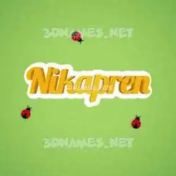 nikapren in Ladybugs style - 3D name wallpaper