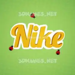 nike in Ladybugs style - 3D name wallpaper