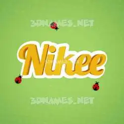 nikee in Ladybugs style - 3D name wallpaper