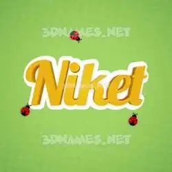 niket in Ladybugs style - 3D name wallpaper