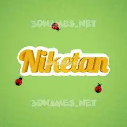 niketan in Ladybugs style - 3D name wallpaper