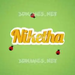 niketha in Ladybugs style - 3D name wallpaper