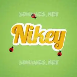 nikey in Ladybugs style - 3D name wallpaper
