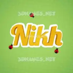 nikh in Ladybugs style - 3D name wallpaper