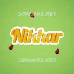 nikhar in Ladybugs style - 3D name wallpaper