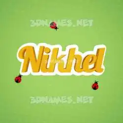 nikhel in Ladybugs style - 3D name wallpaper
