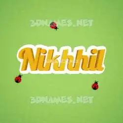 nikhhil in Ladybugs style - 3D name wallpaper