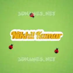 nikhil kumar in Ladybugs style - 3D name wallpaper