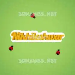 nikhileshwar in Ladybugs style - 3D name wallpaper