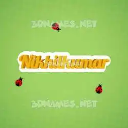 nikhilkumar in Ladybugs style - 3D name wallpaper