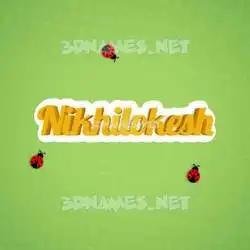 nikhilokesh in Ladybugs style - 3D name wallpaper
