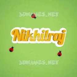 nikhilraj in Ladybugs style - 3D name wallpaper