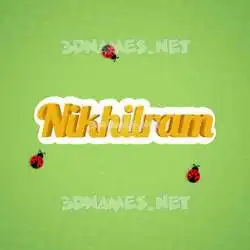 nikhilram in Ladybugs style - 3D name wallpaper