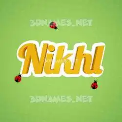 nikhl in Ladybugs style - 3D name wallpaper