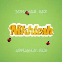 nikhlesh in Ladybugs style - 3D name wallpaper