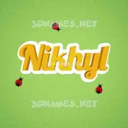 nikhyl in Ladybugs style - 3D name wallpaper