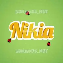 nikia in Ladybugs style - 3D name wallpaper