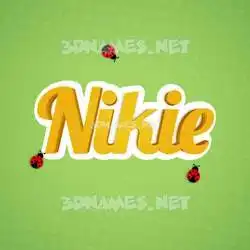 nikie in Ladybugs style - 3D name wallpaper