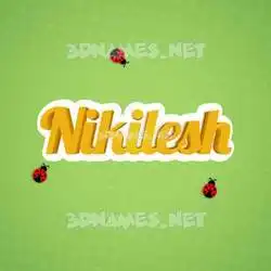 nikilesh in Ladybugs style - 3D name wallpaper