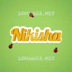nikisha in Ladybugs style - 3D name wallpaper